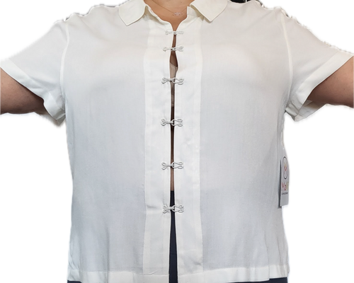 Front of Hook and Eye Crop Top Closure